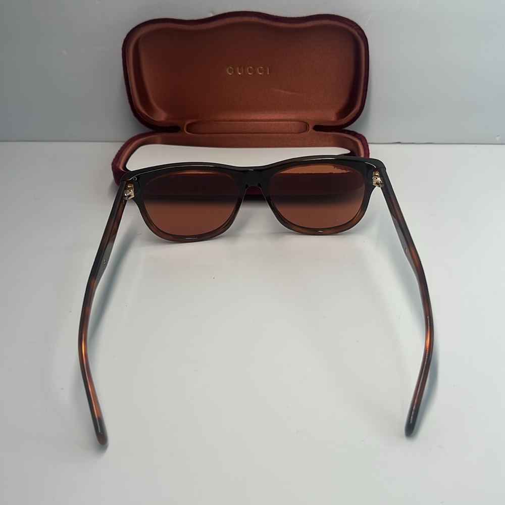 Gucci Sunglasses Men's GG0980S 002 Black/Orange Lenses - Picture 7 of 13